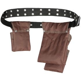 VEVOR Tool Belt, Adjusts from 29 Inches to 54 Inches, Polyester Heavy Duty Tool Pouch Bag, Detachable Tool Bag for Electrician, Carpenter, Handym