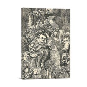 Hunting Of The Snark Plate 7 1876 (Type: Standard Framed Canvas Print, size: 28" x 20" / 70cm x 50cm (approx))