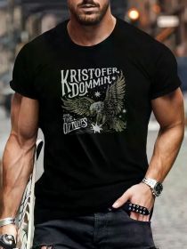 Eagle hunting prey, daily commute, soft and breathable, quality materials, fashionable hot selling styles, free (Color: Black, size: L)